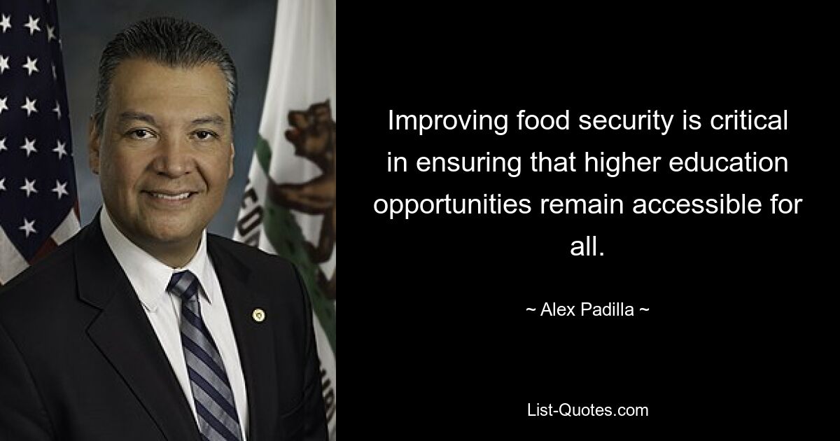 Improving food security is critical in ensuring that higher education opportunities remain accessible for all. — © Alex Padilla