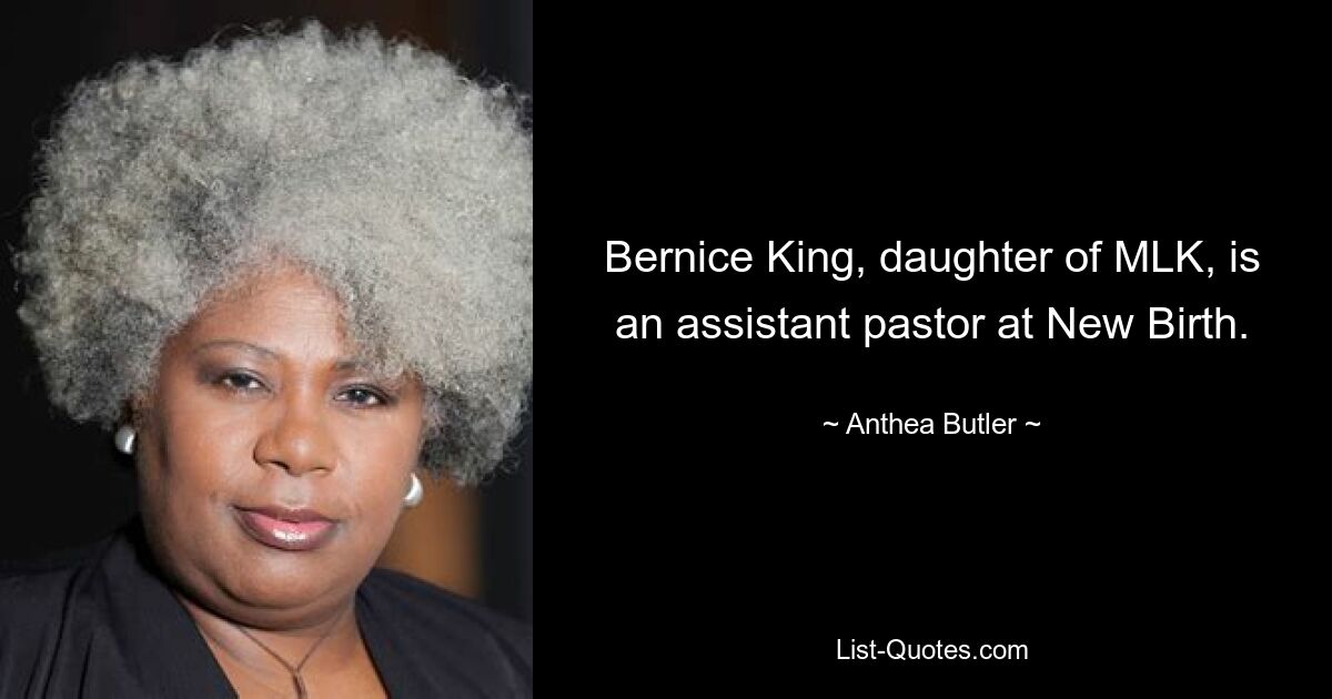 Bernice King, daughter of MLK, is an assistant pastor at New Birth. — © Anthea Butler