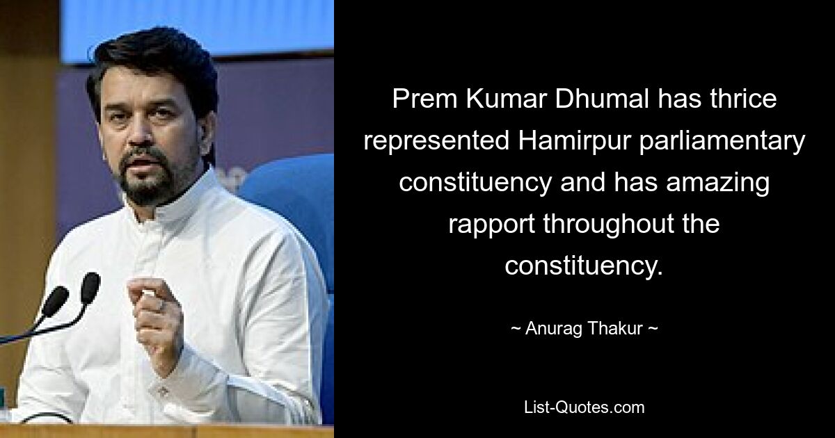 Prem Kumar Dhumal has thrice represented Hamirpur parliamentary constituency and has amazing rapport throughout the constituency. — © Anurag Thakur