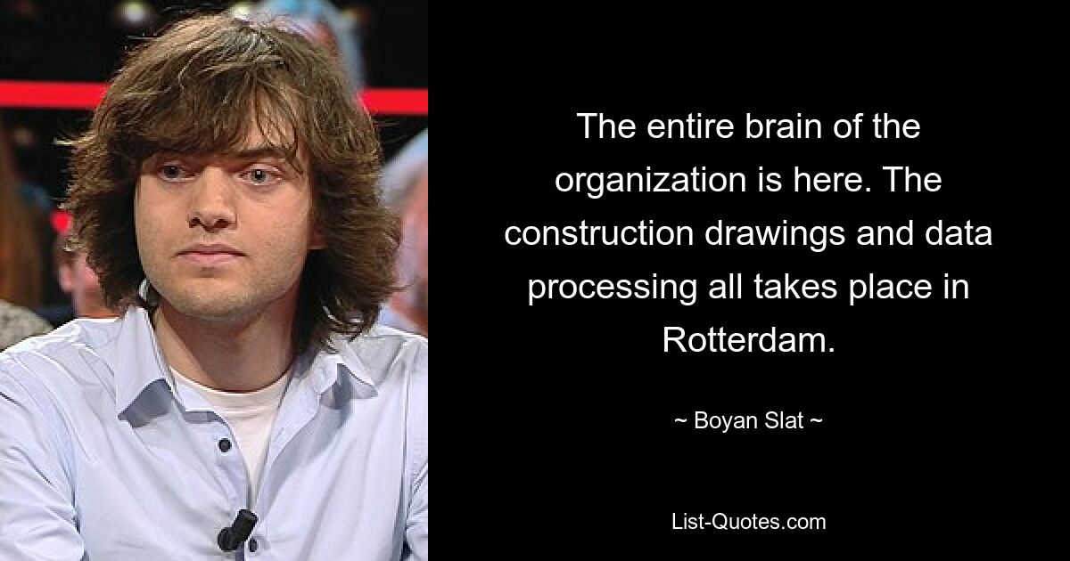 The entire brain of the organization is here. The construction drawings and data processing all takes place in Rotterdam. — © Boyan Slat