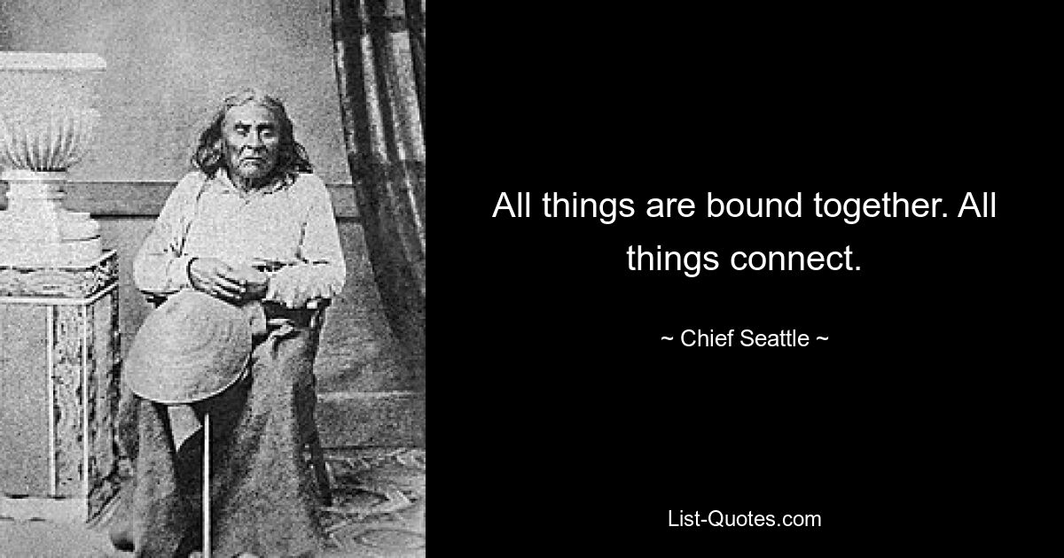 All things are bound together. All things connect. — © Chief Seattle