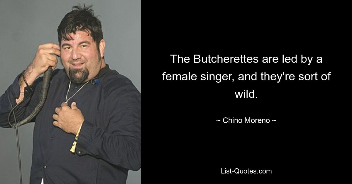 The Butcherettes are led by a female singer, and they're sort of wild. — © Chino Moreno