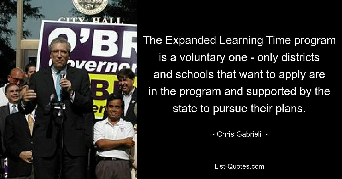 The Expanded Learning Time program is a voluntary one - only districts and schools that want to apply are in the program and supported by the state to pursue their plans. — © Chris Gabrieli