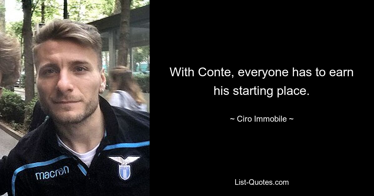 With Conte, everyone has to earn his starting place. — © Ciro Immobile