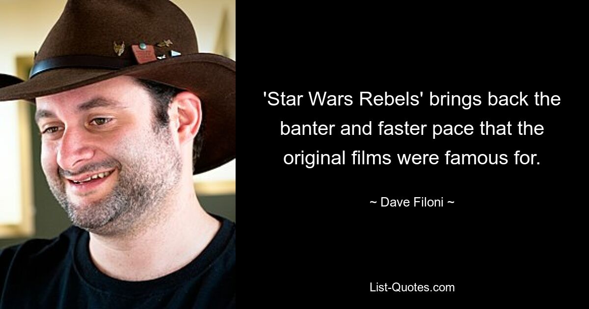 'Star Wars Rebels' brings back the banter and faster pace that the original films were famous for. — © Dave Filoni