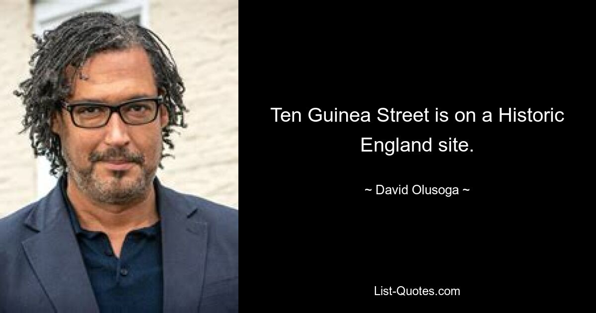 Ten Guinea Street is on a Historic England site. — © David Olusoga