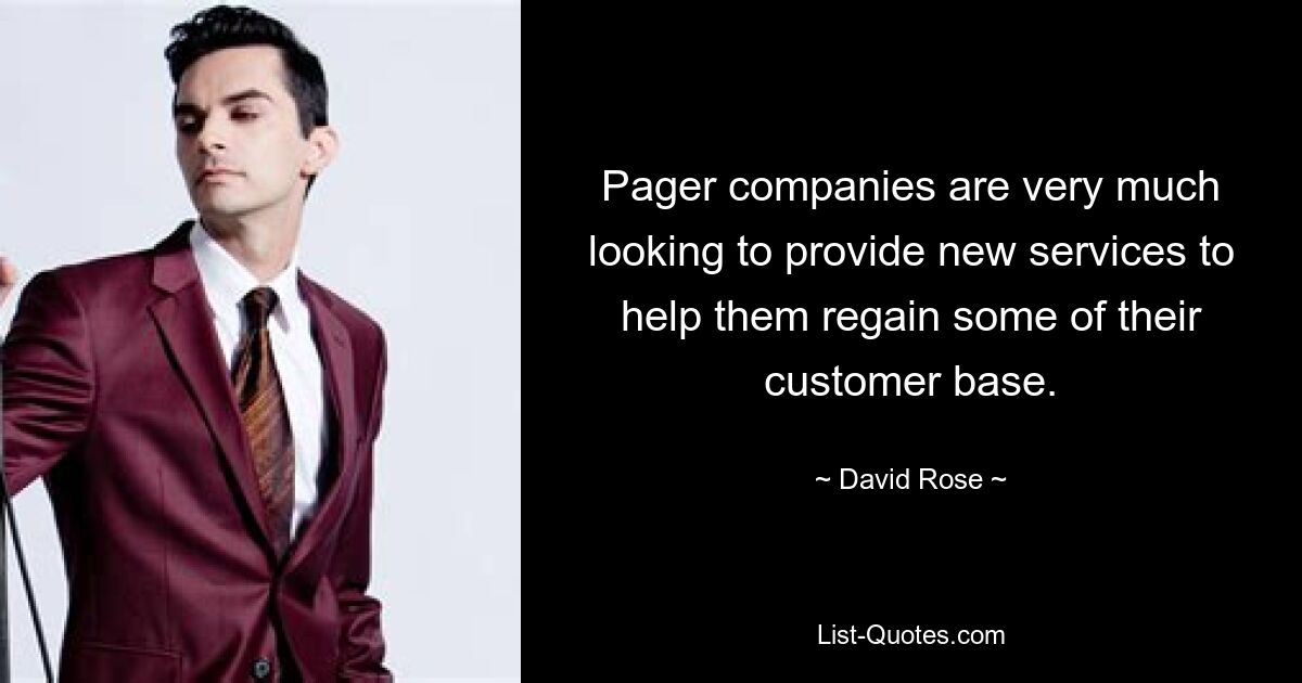 Pager companies are very much looking to provide new services to help them regain some of their customer base. — © David Rose