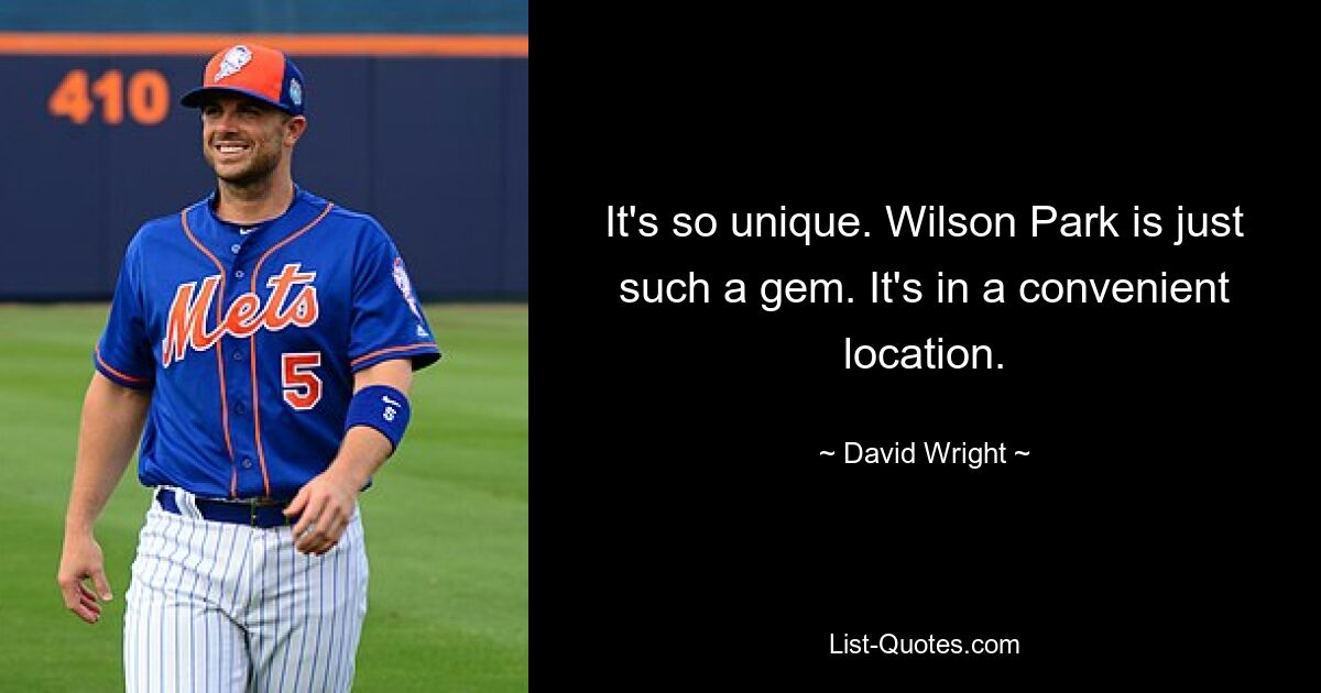 It's so unique. Wilson Park is just such a gem. It's in a convenient location. — © David Wright