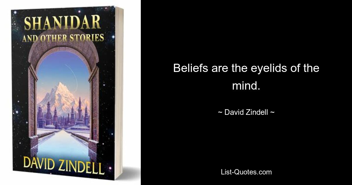 Beliefs are the eyelids of the mind. — © David Zindell