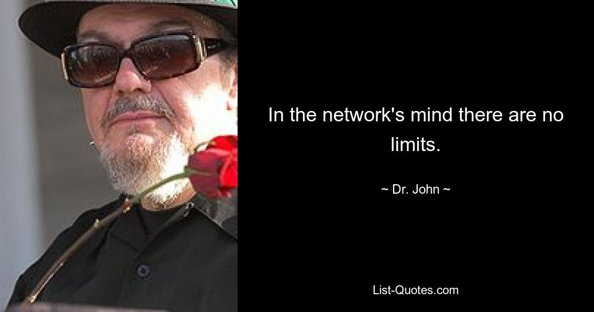 In the network's mind there are no limits. — © Dr. John