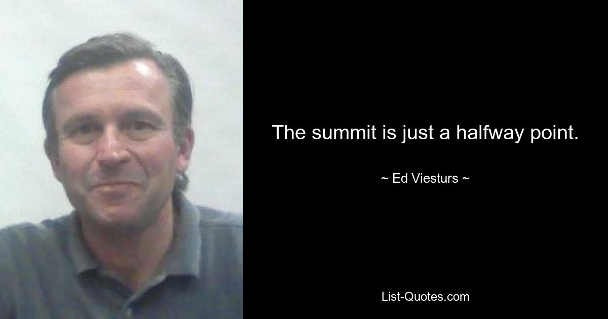 The summit is just a halfway point. — © Ed Viesturs