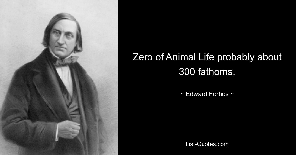 Zero of Animal Life probably about 300 fathoms. — © Edward Forbes