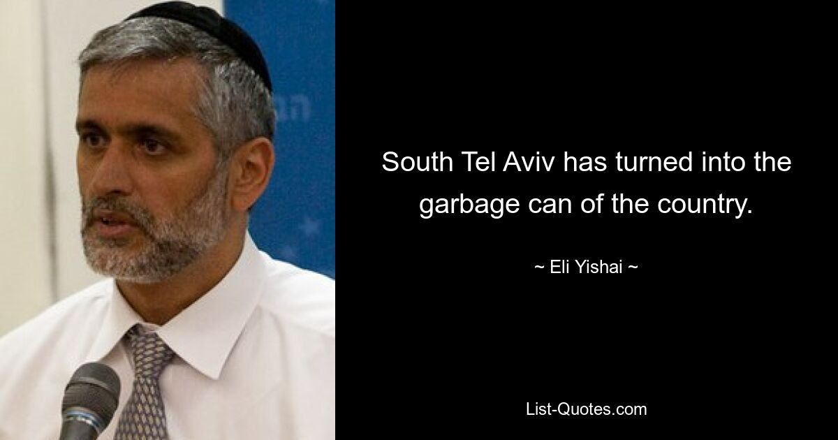 South Tel Aviv has turned into the garbage can of the country. — © Eli Yishai