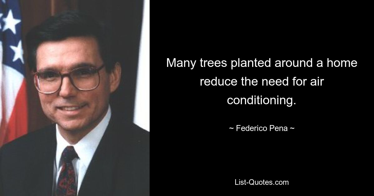 Many trees planted around a home reduce the need for air conditioning. — © Federico Pena