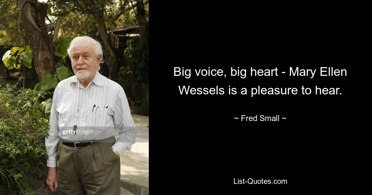 Big voice, big heart - Mary Ellen Wessels is a pleasure to hear. — © Fred Small