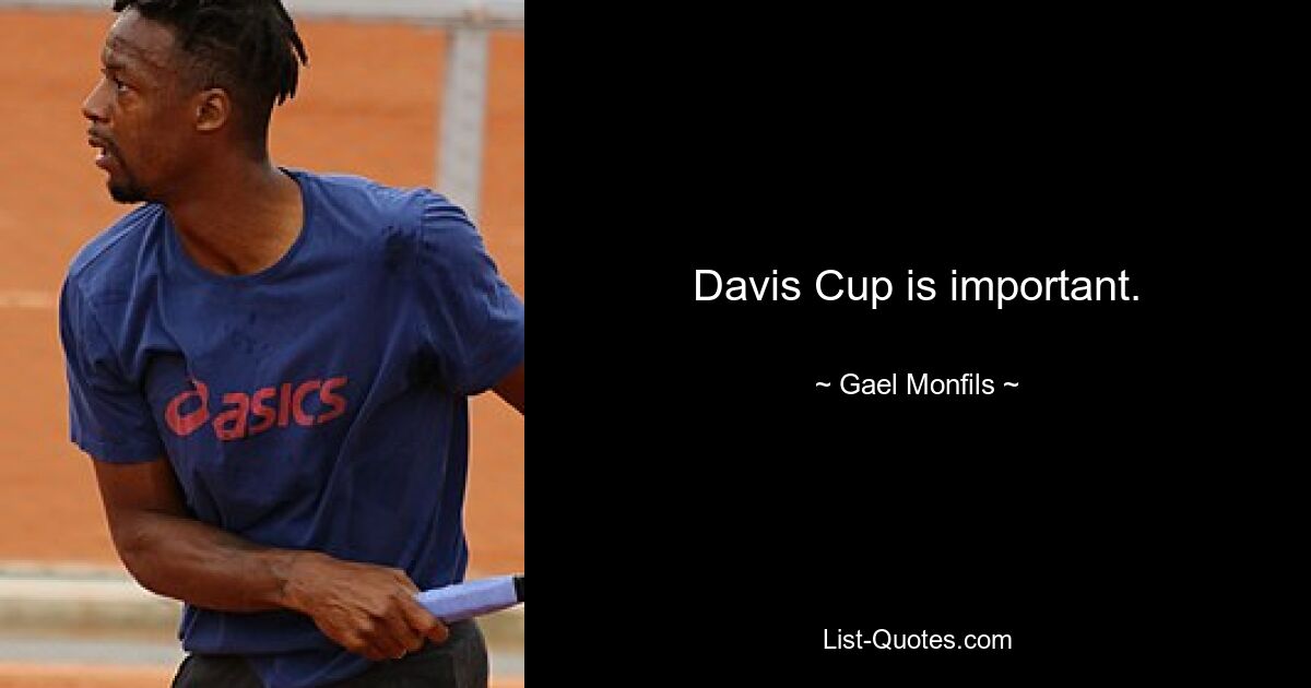 Davis Cup is important. — © Gael Monfils