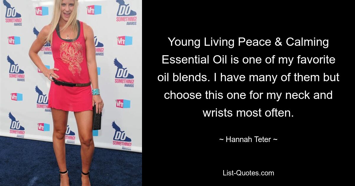 Young Living Peace & Calming Essential Oil is one of my favorite oil blends. I have many of them but choose this one for my neck and wrists most often. — © Hannah Teter