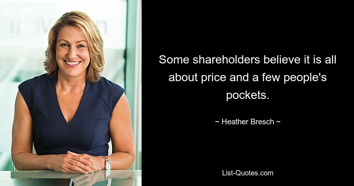 Some shareholders believe it is all about price and a few people's pockets. — © Heather Bresch