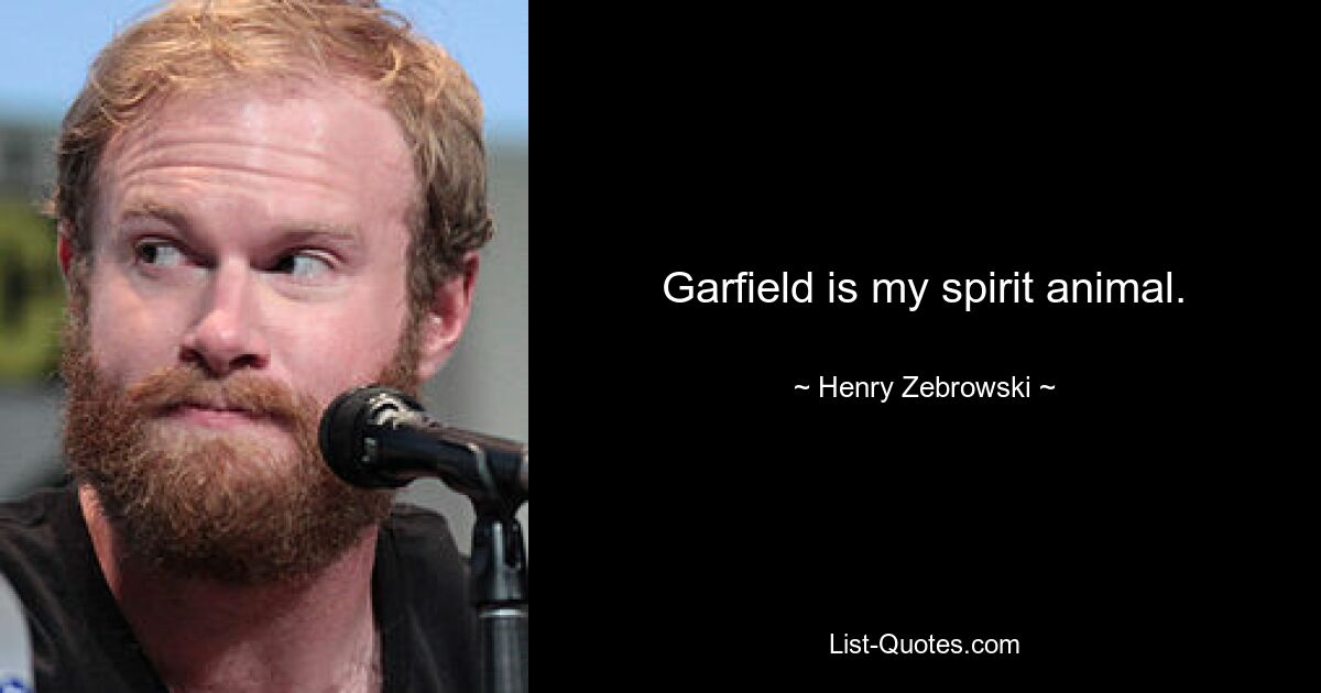 Garfield is my spirit animal. — © Henry Zebrowski