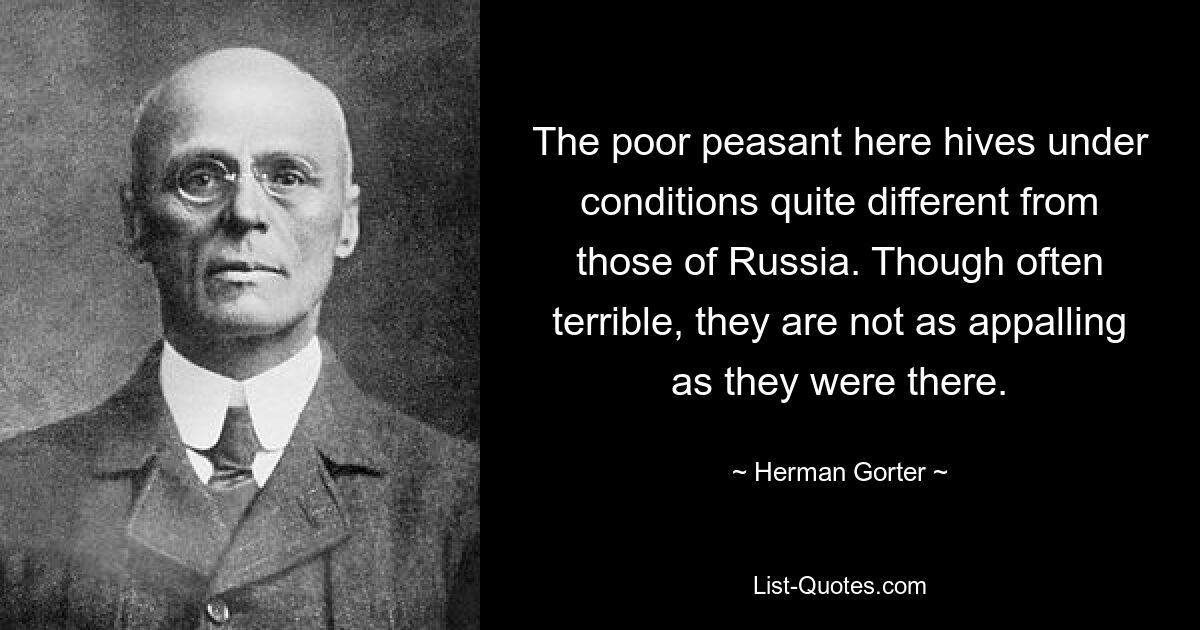 The poor peasant here hives under conditions quite different from those of Russia. Though often terrible, they are not as appalling as they were there. — © Herman Gorter