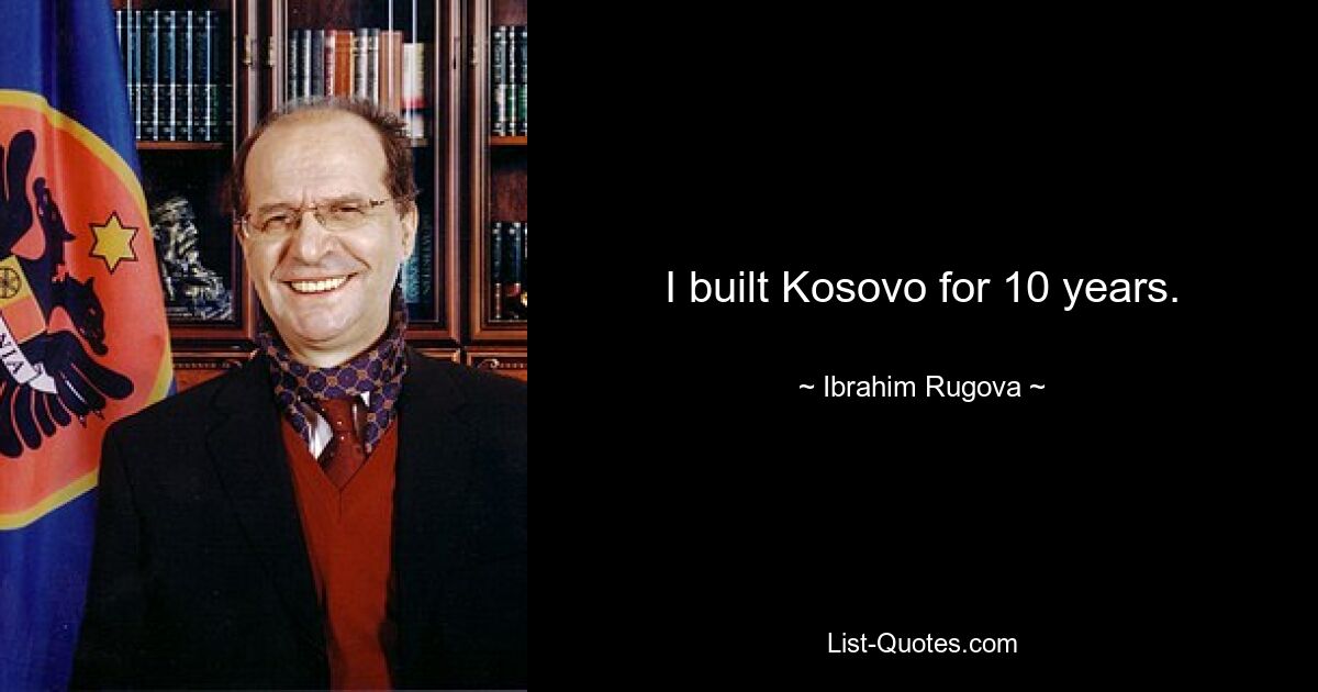 Я строил Косово 10 лет. — © Ибрагим Ругова 