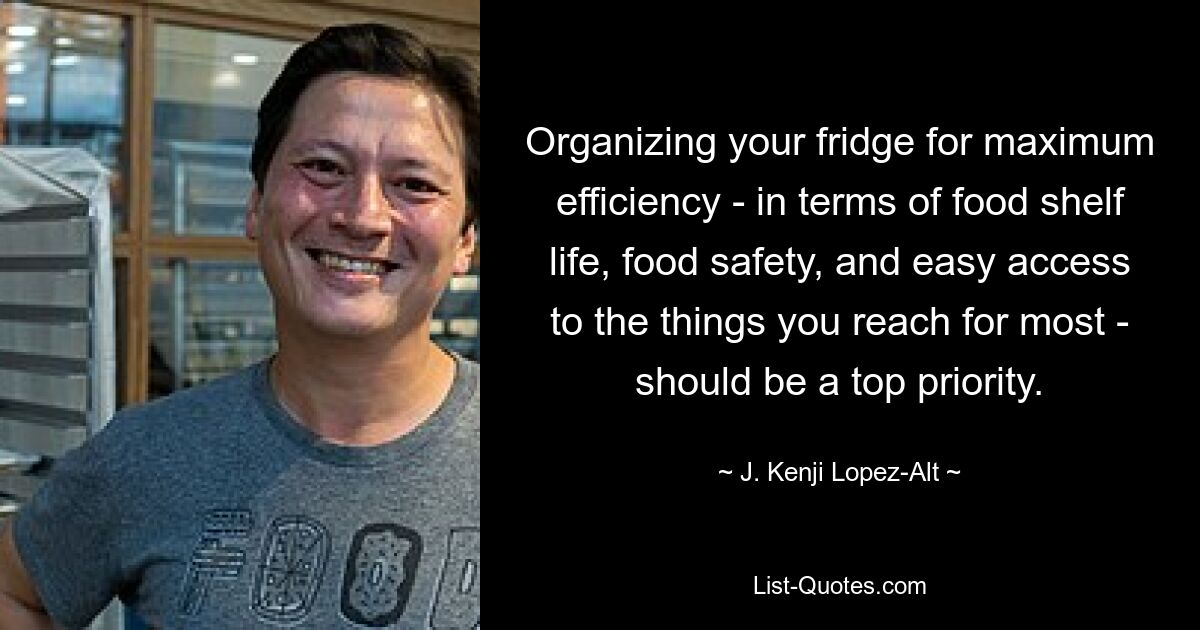 Organizing your fridge for maximum efficiency - in terms of food shelf life, food safety, and easy access to the things you reach for most - should be a top priority. — © J. Kenji Lopez-Alt