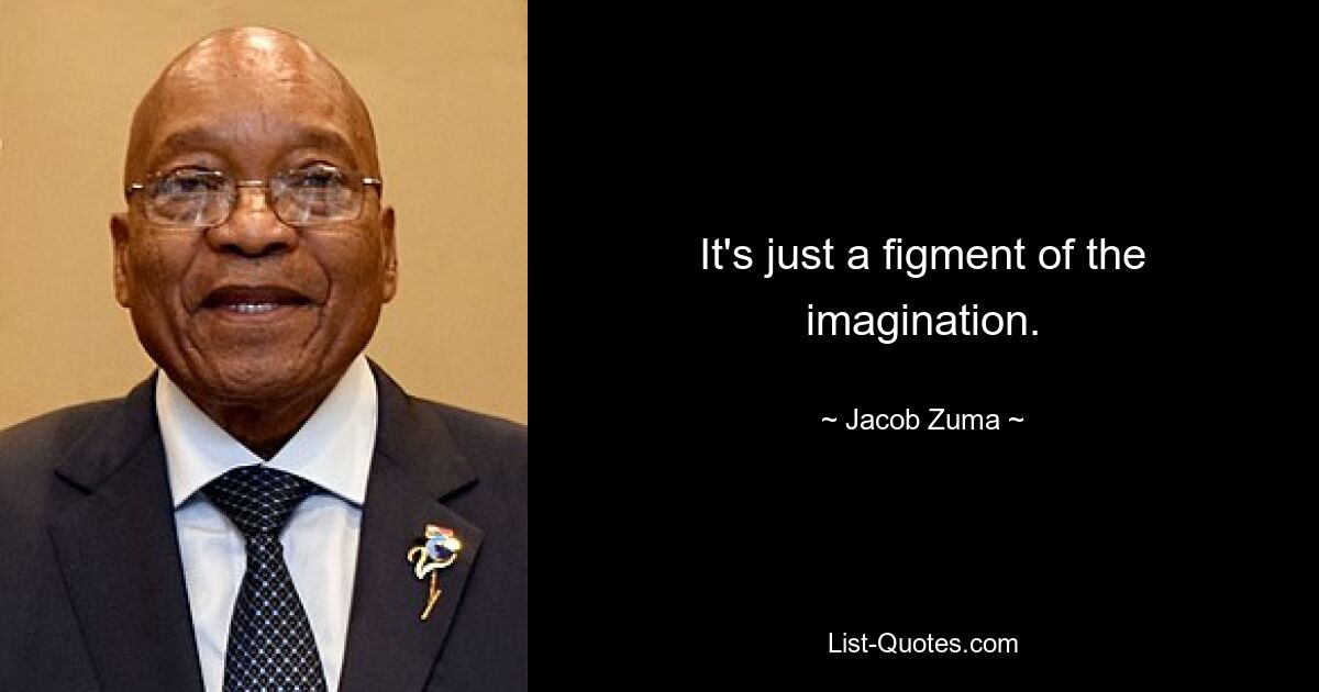 It's just a figment of the imagination. — © Jacob Zuma