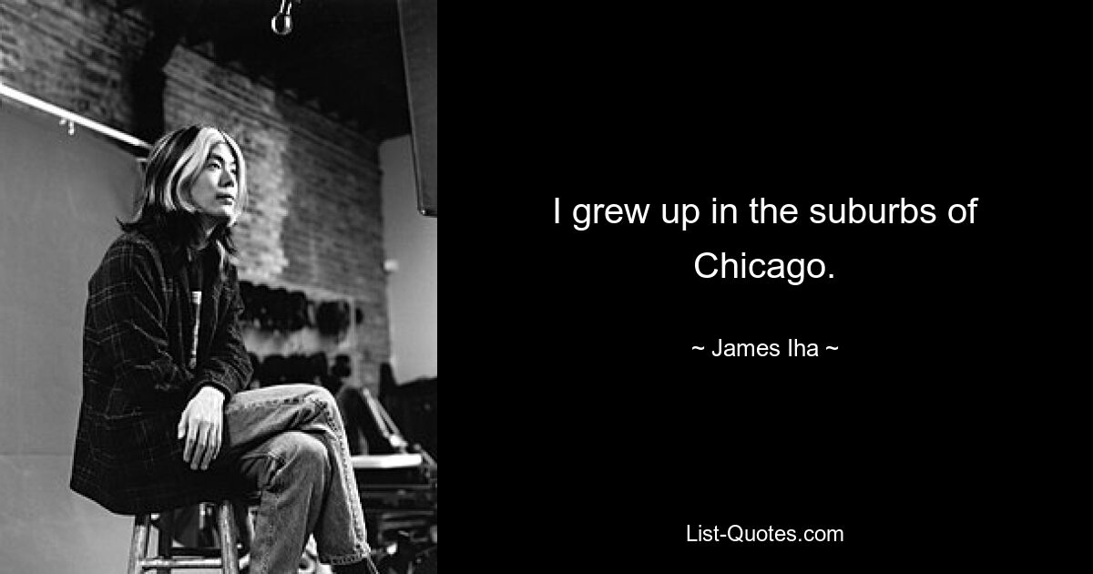 I grew up in the suburbs of Chicago. — © James Iha