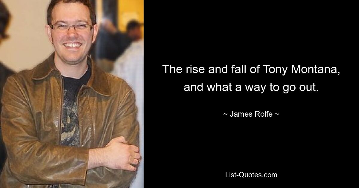 The rise and fall of Tony Montana, and what a way to go out. — © James Rolfe