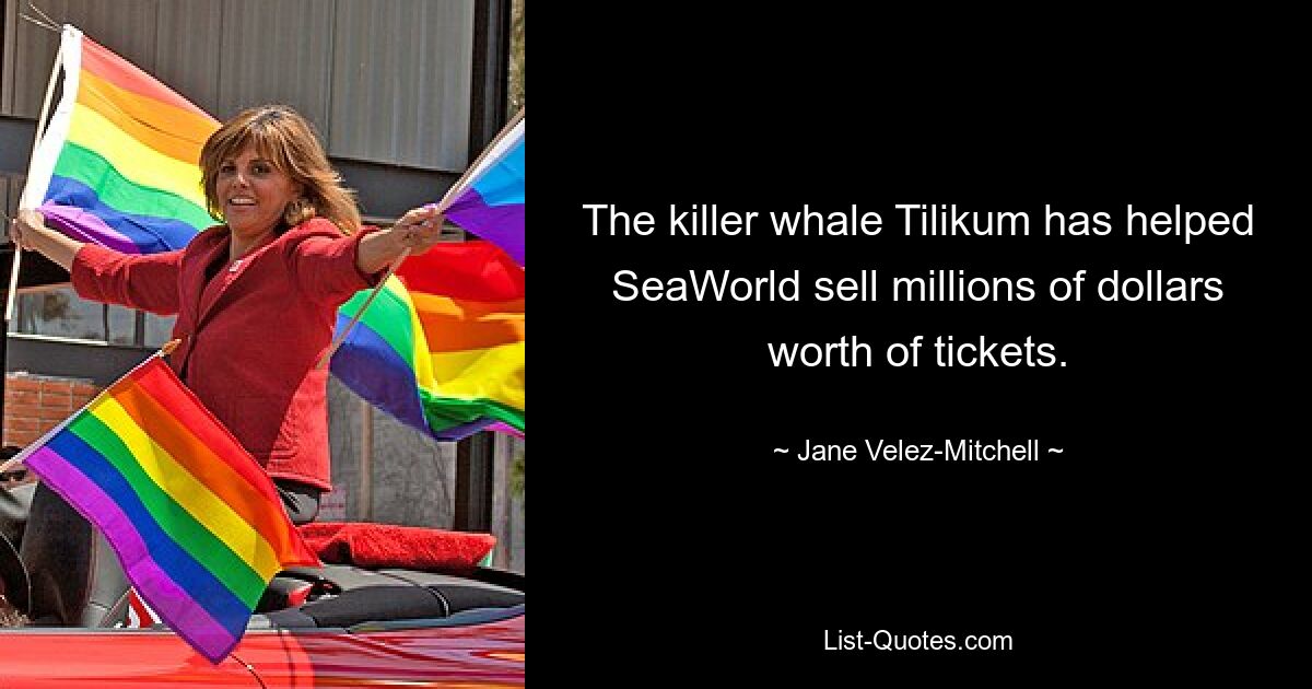 The killer whale Tilikum has helped SeaWorld sell millions of dollars worth of tickets. — © Jane Velez-Mitchell