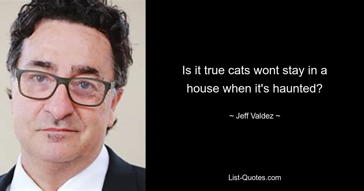 Is it true cats wont stay in a house when it's haunted? — © Jeff Valdez