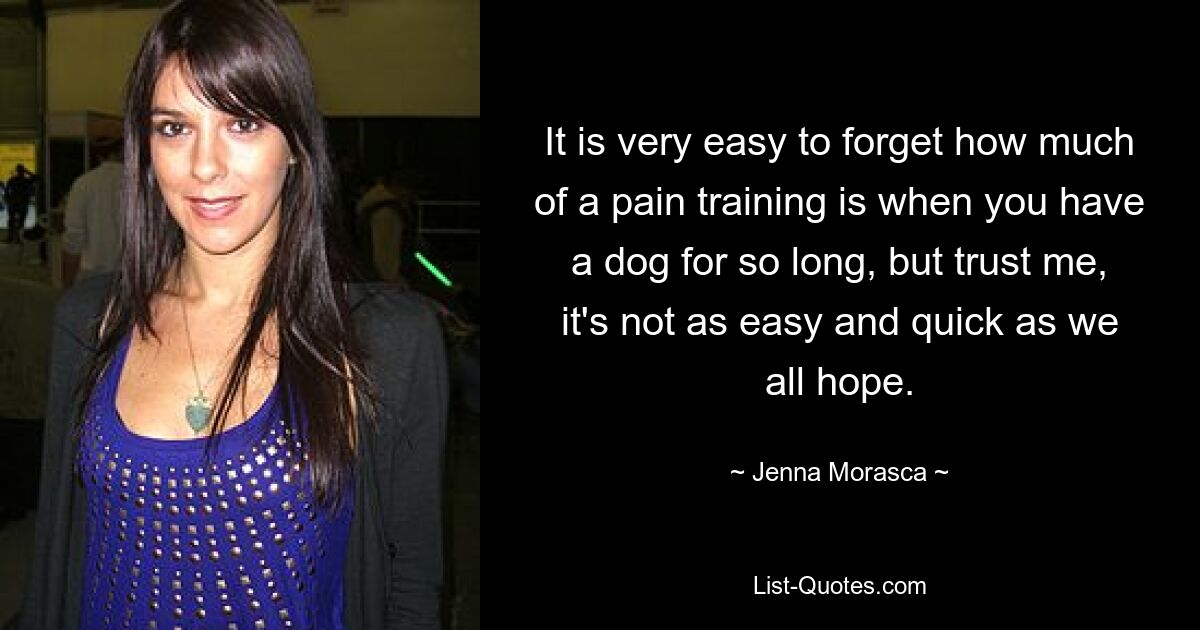 It is very easy to forget how much of a pain training is when you have a dog for so long, but trust me, it's not as easy and quick as we all hope. — © Jenna Morasca