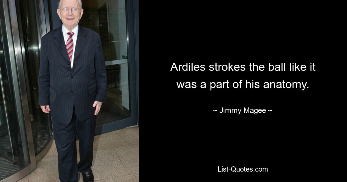 Ardiles strokes the ball like it was a part of his anatomy. — © Jimmy Magee