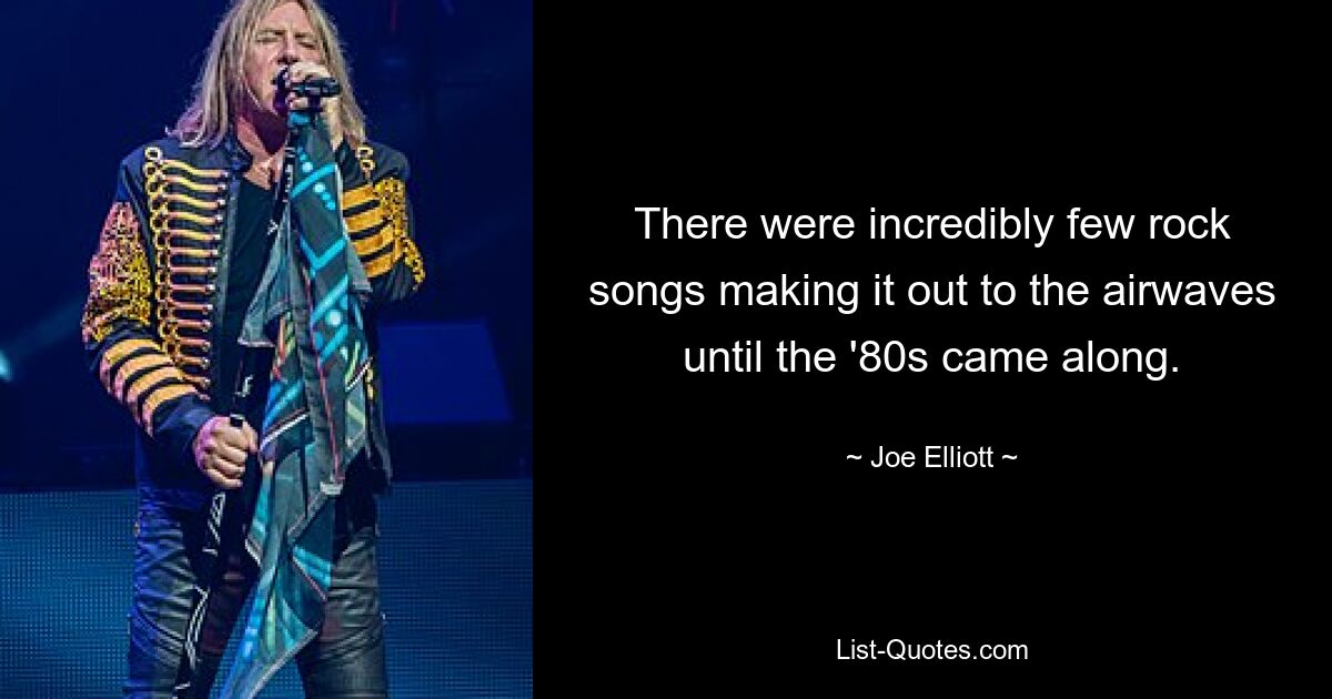 Bis in die 80er Jahre gelangten unglaublich wenige Rocksongs in den Radiosendern. — © Joe Elliott