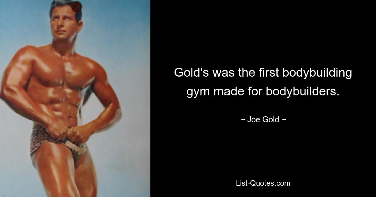 Gold's was the first bodybuilding gym made for bodybuilders. — © Joe Gold