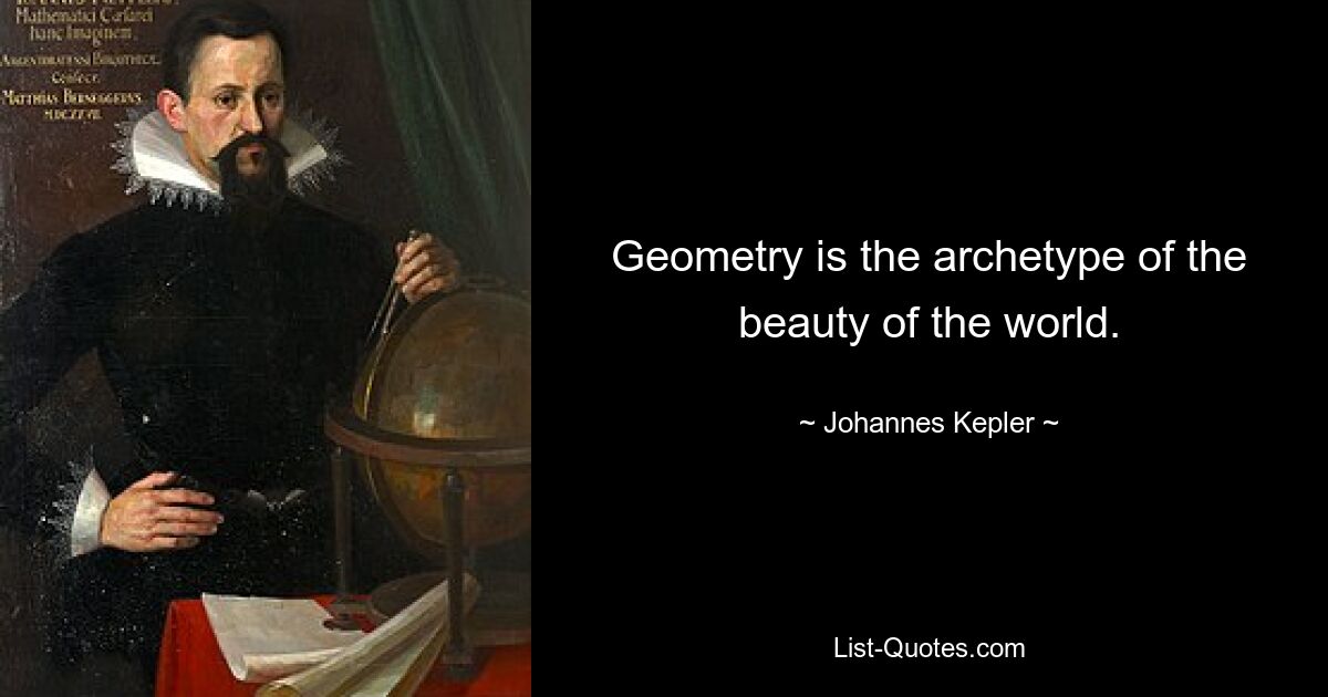 Geometry is the archetype of the beauty of the world. — © Johannes Kepler