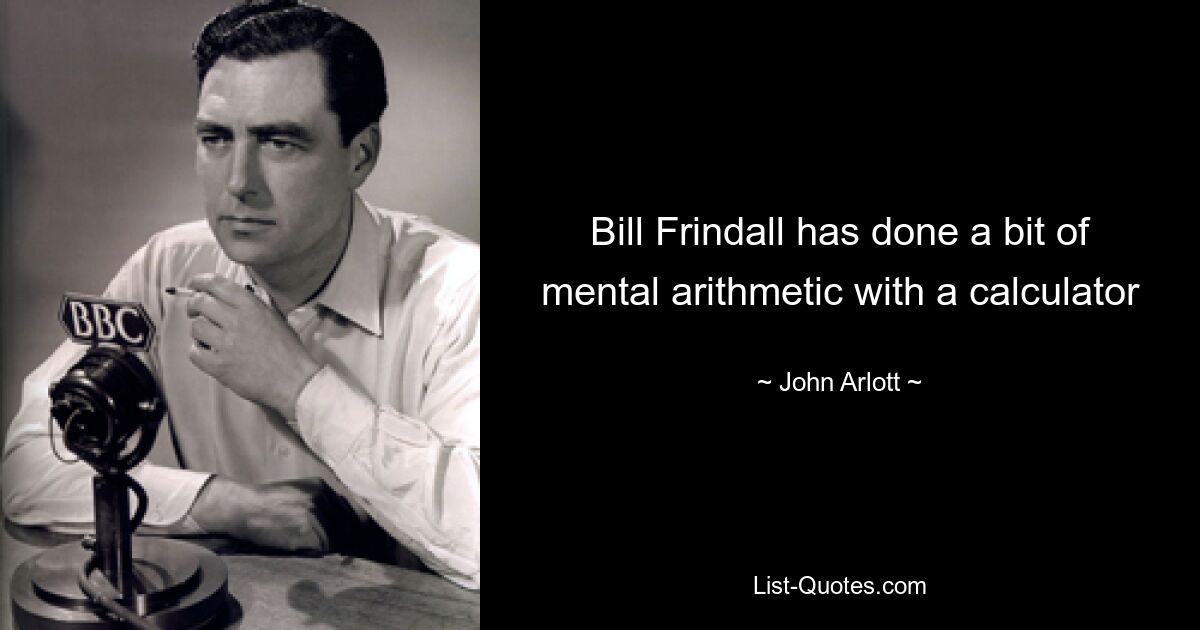 Bill Frindall has done a bit of mental arithmetic with a calculator — © John Arlott