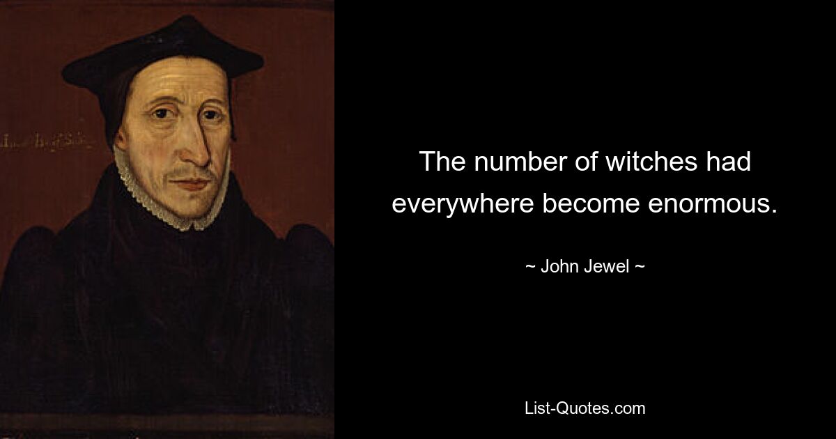 The number of witches had everywhere become enormous. — © John Jewel