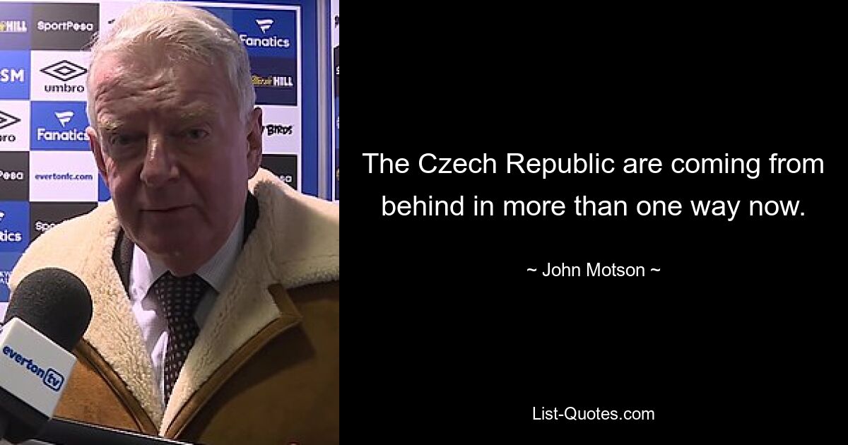 The Czech Republic are coming from behind in more than one way now. — © John Motson