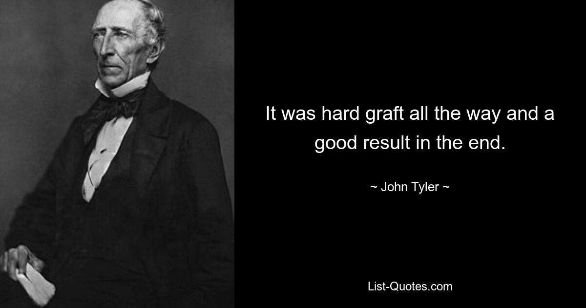 It was hard graft all the way and a good result in the end. — © John Tyler