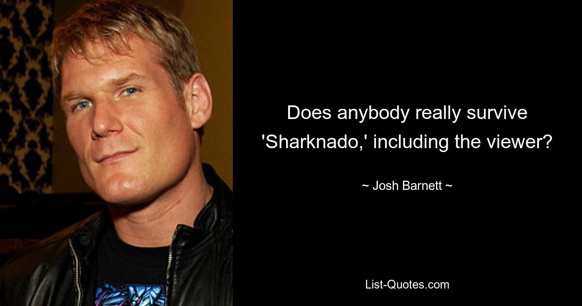 Does anybody really survive 'Sharknado,' including the viewer? — © Josh Barnett