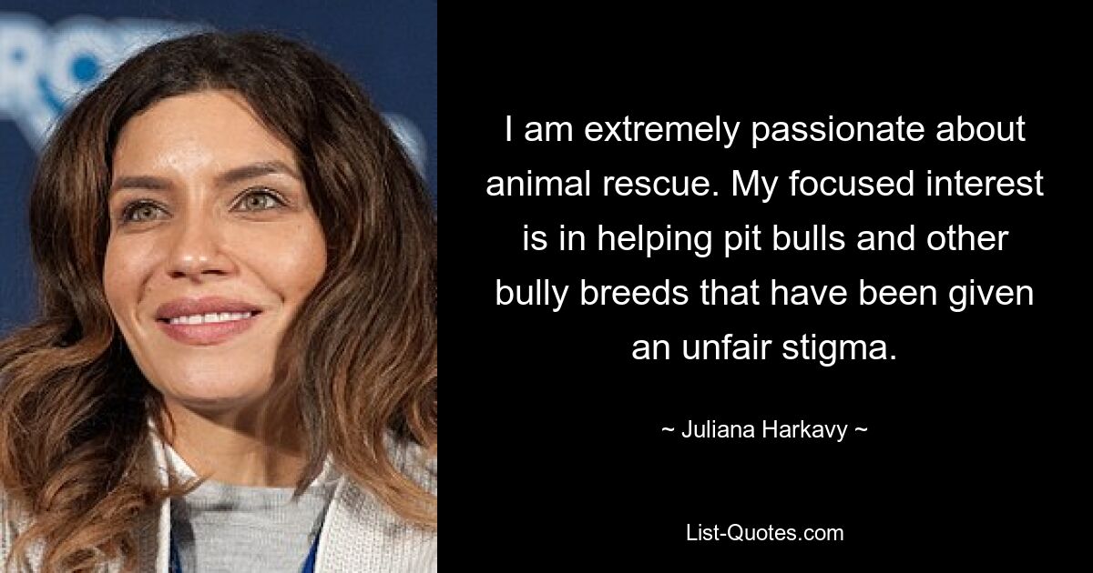 I am extremely passionate about animal rescue. My focused interest is in helping pit bulls and other bully breeds that have been given an unfair stigma. — © Juliana Harkavy