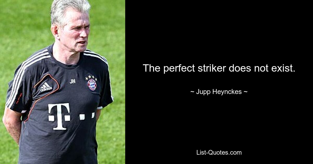 The perfect striker does not exist. — © Jupp Heynckes