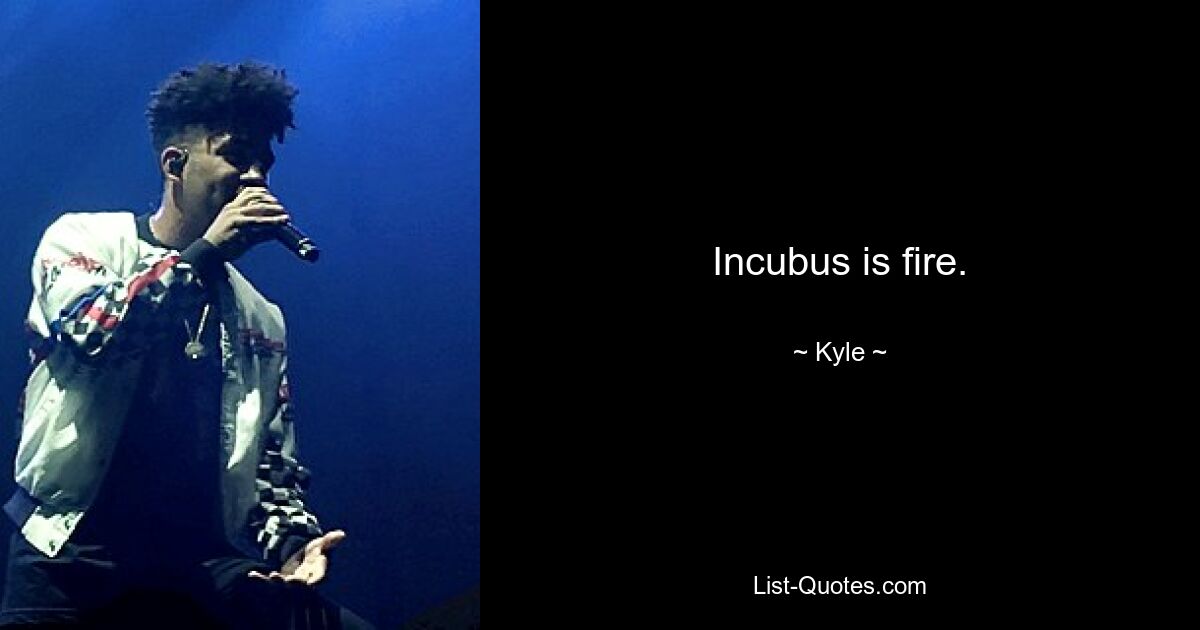 Incubus is fire. — © Kyle