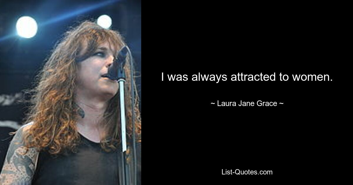 I was always attracted to women. — © Laura Jane Grace