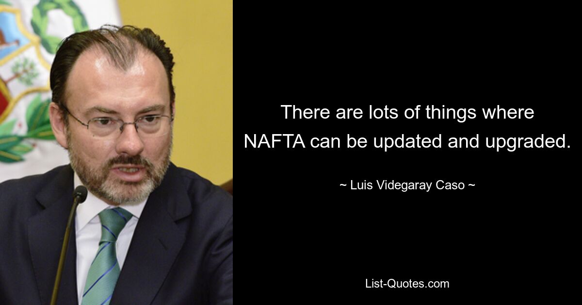 There are lots of things where NAFTA can be updated and upgraded. — © Luis Videgaray Caso