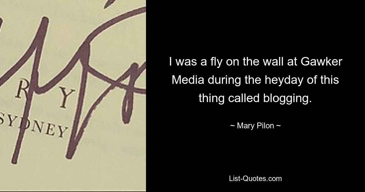 I was a fly on the wall at Gawker Media during the heyday of this thing called blogging. — © Mary Pilon