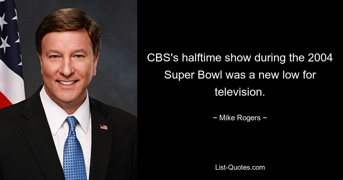 CBS's halftime show during the 2004 Super Bowl was a new low for television. — © Mike Rogers