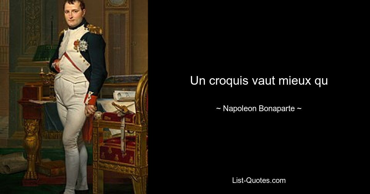 Un croquis vaut mieux qu — © Napoleon Bonaparte