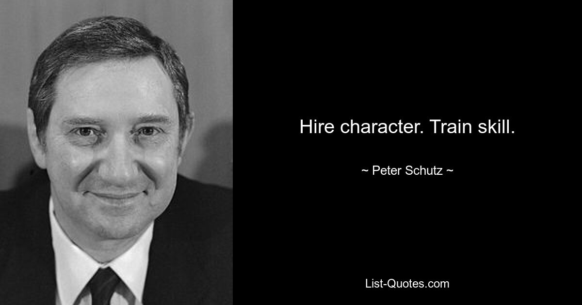 Hire character. Train skill. — © Peter Schutz